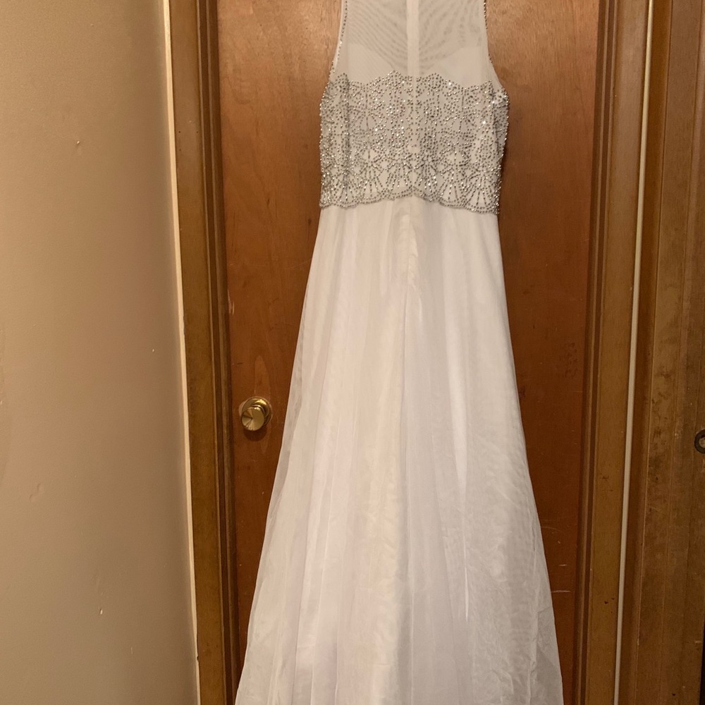 White/Silver Formal Dress